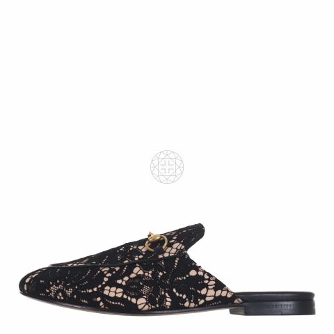 Gucci lace hot sale mules